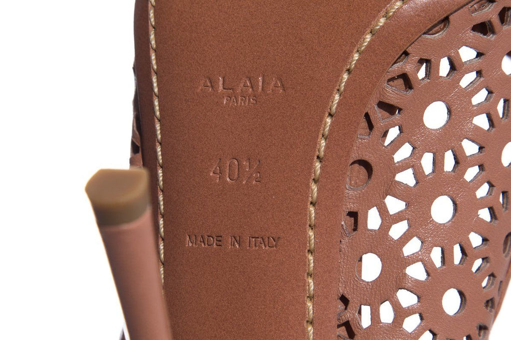 AlaÃƒÆ’Ã‚Â¯a Mauve Lace Cut-Out Round-Toe Pumps SZ 40.5