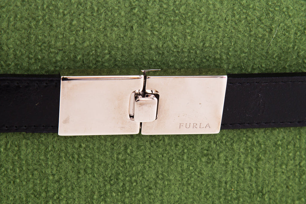 Furla Vintage Lime Green Wool Handbag