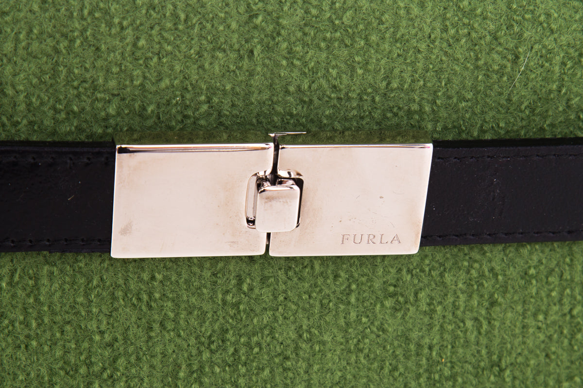 Furla Vintage Lime Green Wool Handbag