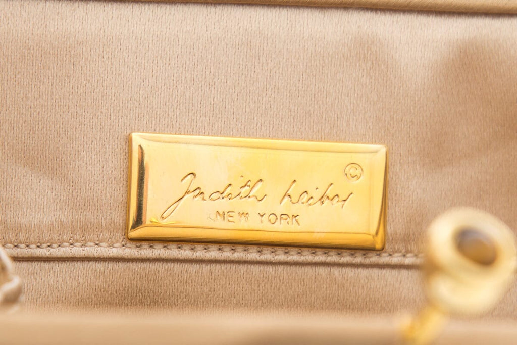 Judith Leiber Gold Metallic Clutch on Chain