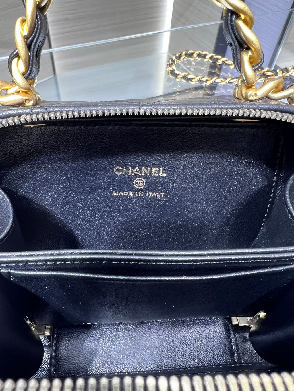 CHLVanity With Chain Black Bag For Women 9cm/3.5in AP2920 B08811 94305