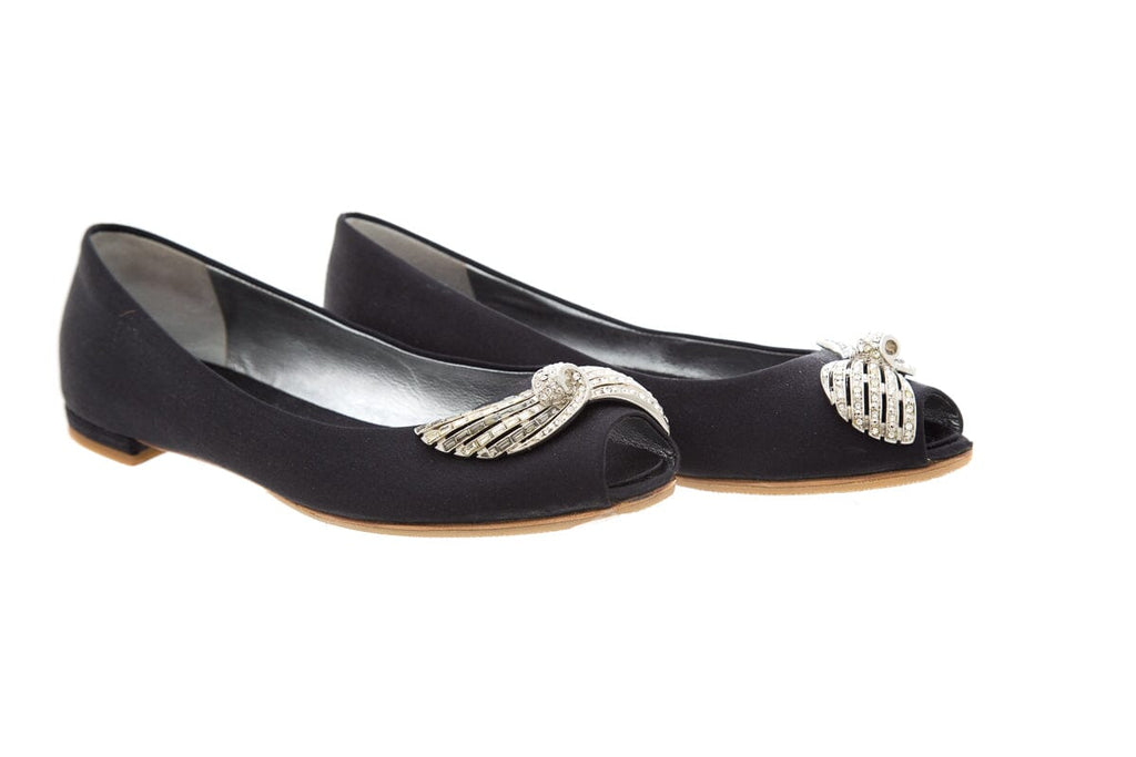 Giuseppe Zanotti Black Flats SZ 36.5