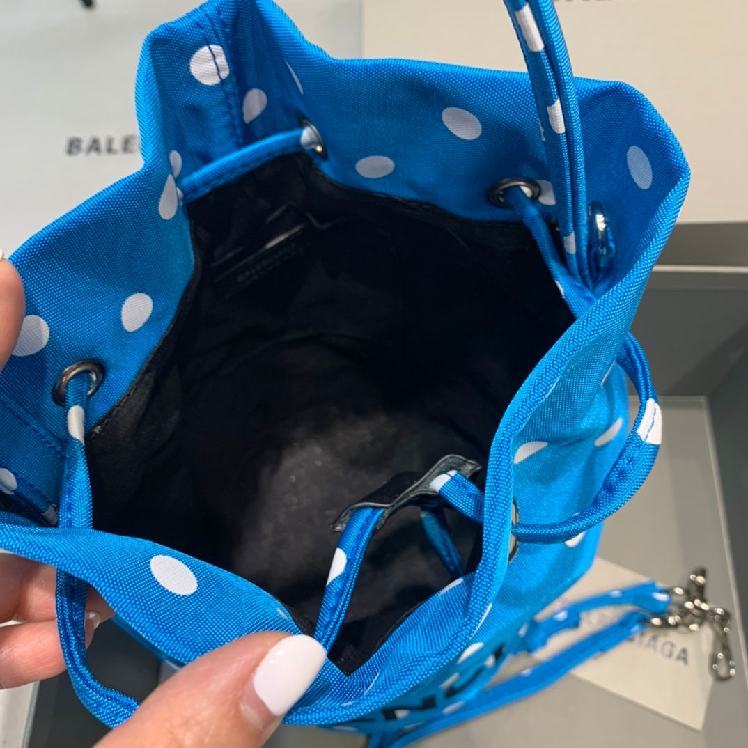Balen Le Cagole MeGLAMIum Bucket Bag In Blue, For Women,  Bags 17.6in/45cm