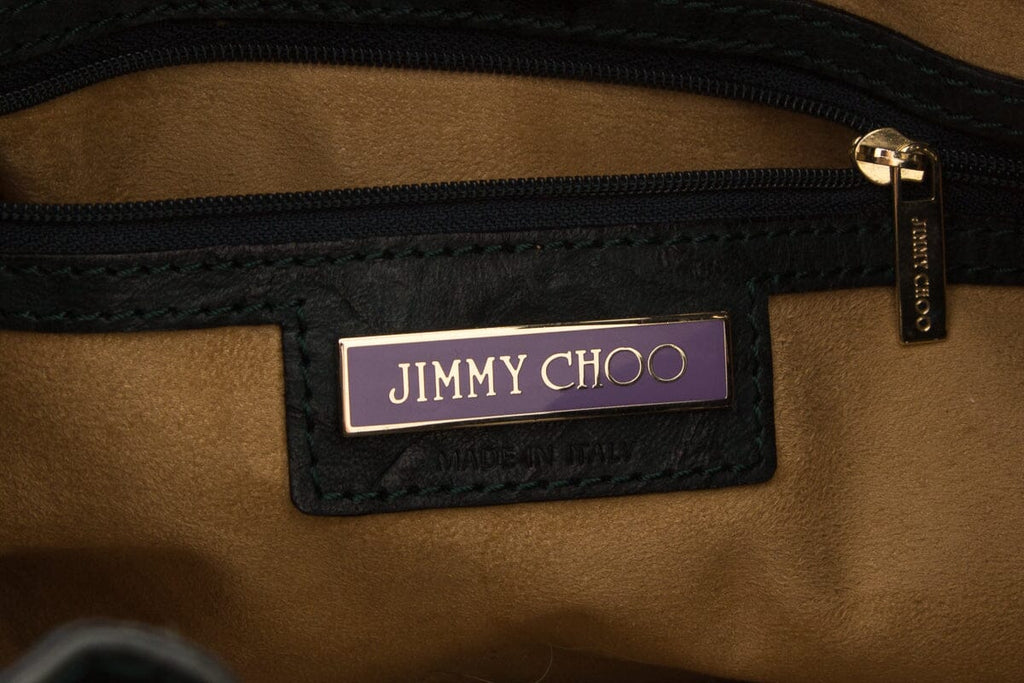 Jimmy Choo Green Watersnake Leather Shoulder Bag