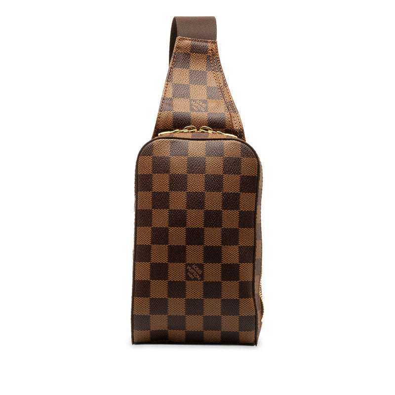 Louis Vuitton Damier Geronimous Body Bag Waist Bag N51994 Brown PVC Leather Mens LOUIS VUITTON