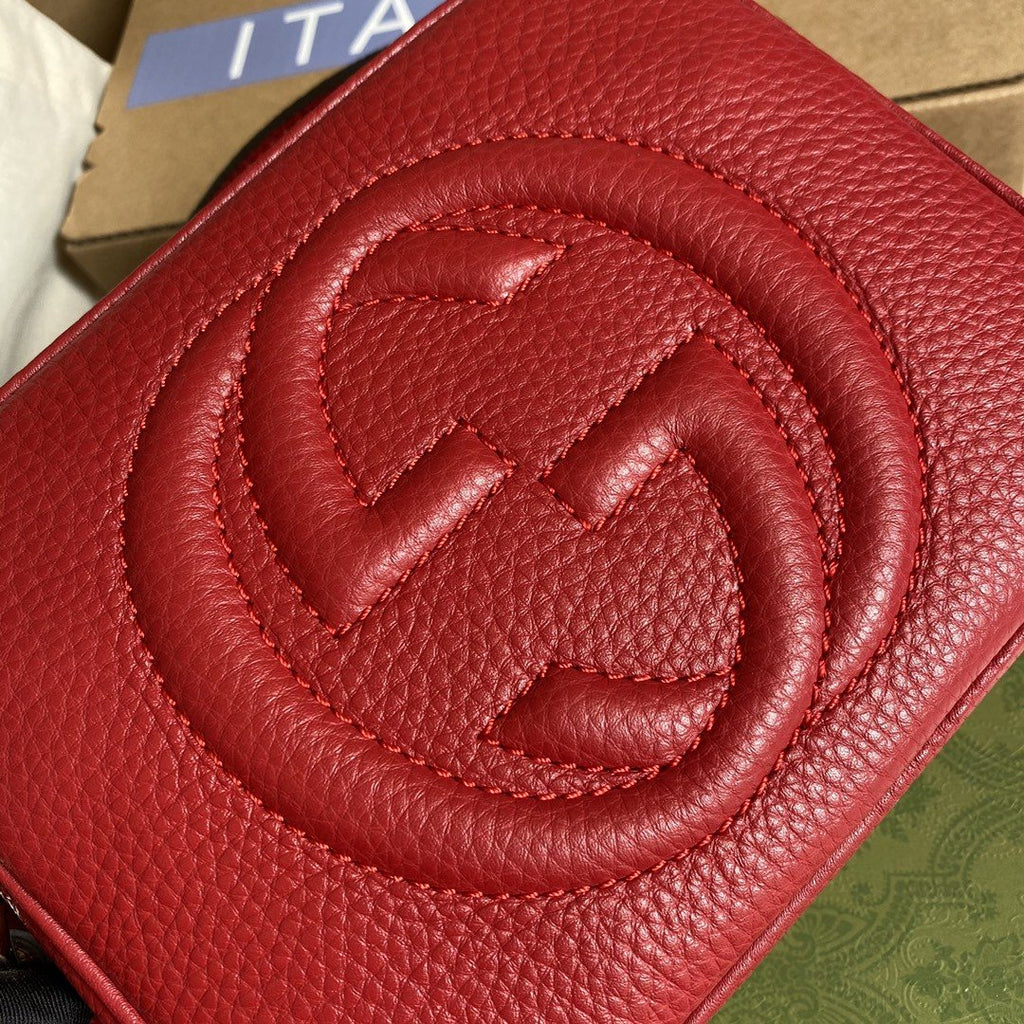 gg Soho Small Disco Bag Red For Women, Women’s Bags, Shoulder And Crossbody Bags 8in/21cm gg 308364