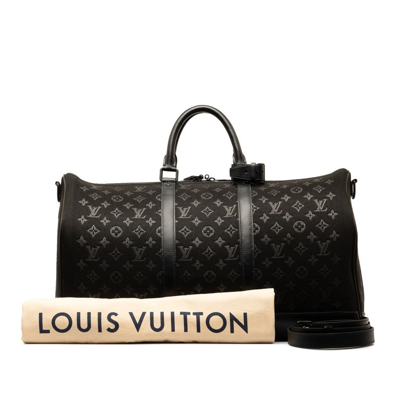Louis Vuitton Monogram Lightup Keepall Bandouliere 50 Boston Bag Shoulder Bag 2WAY M44770 Black Multicolor Nylon Leather Men Louis Vuitton