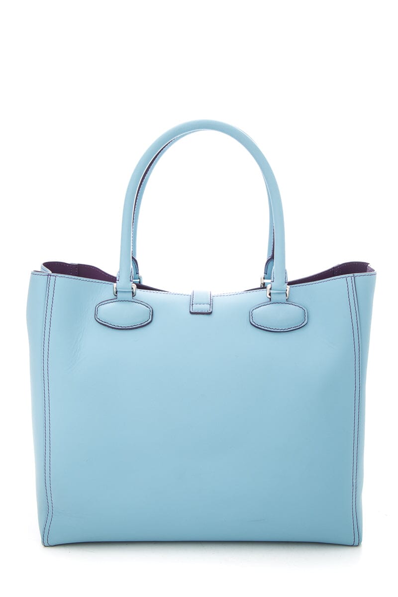 Loewe Blue Leather Tote Handbag