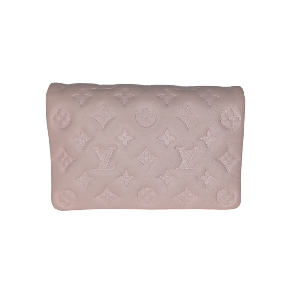 Louis Vuitton Pink Monogram Embossed Lambskin Coussin Pochette