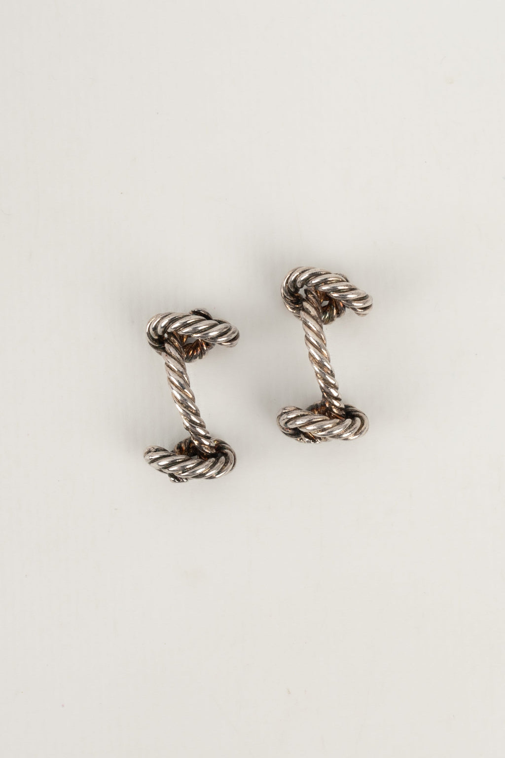 Boutons de manchette en argent HermÃƒÆ’Ã‚Â¨s