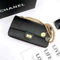 CHLMaroon Medallion Nude Reissue 2.55 Classic 225 Flap Black Bag For Women 24cm/9.4in