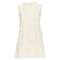 Christian Dior Kids Cotton Blend Cannage Topstitch Dress