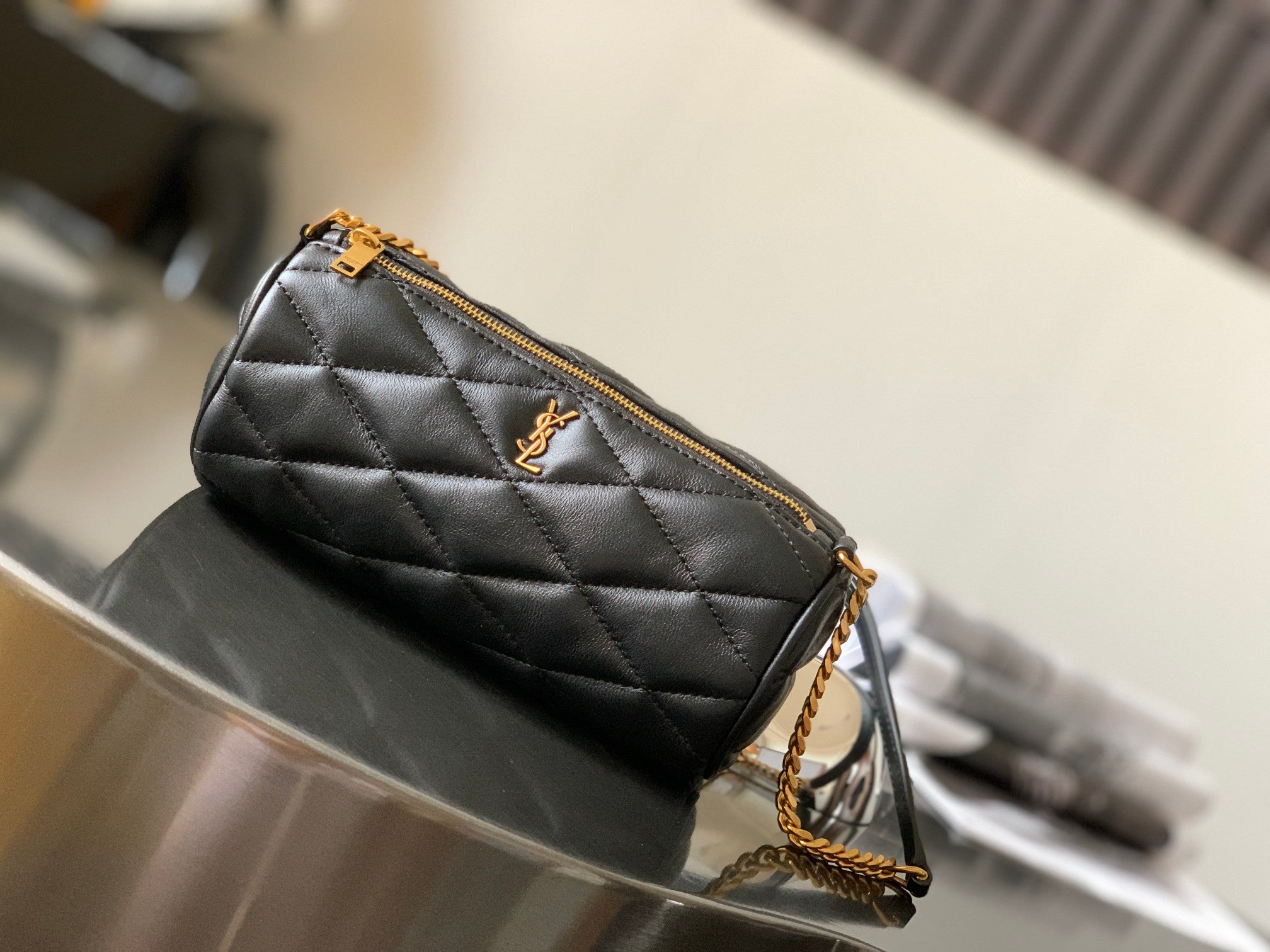 GLAMI Sade Mini Tube Bag For Women 7.9in/20cm Black YSL 699703AAAJU1000
