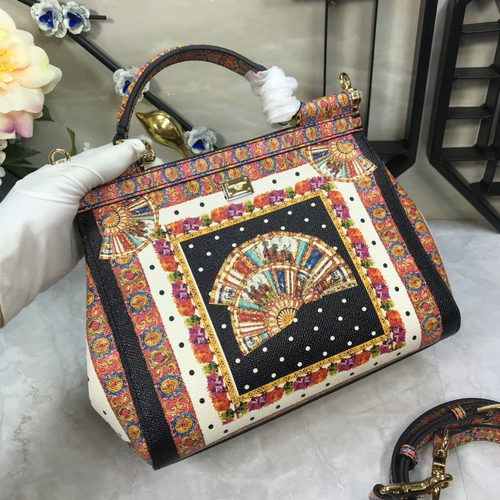 GLAMI 90s Sicily Bag With Logo Print Multicolor For Women 10.2in/26cm GLAMI