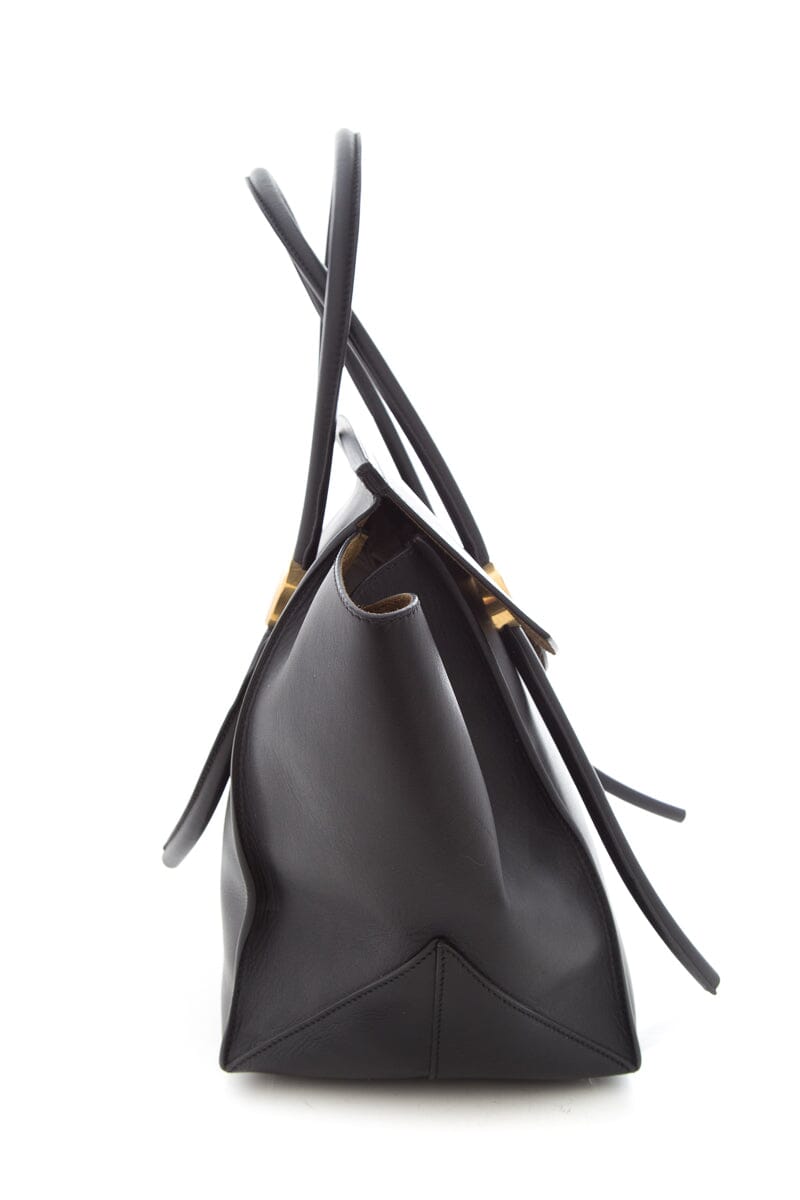 Proenza Schouler Black Leather Pipe Handbag