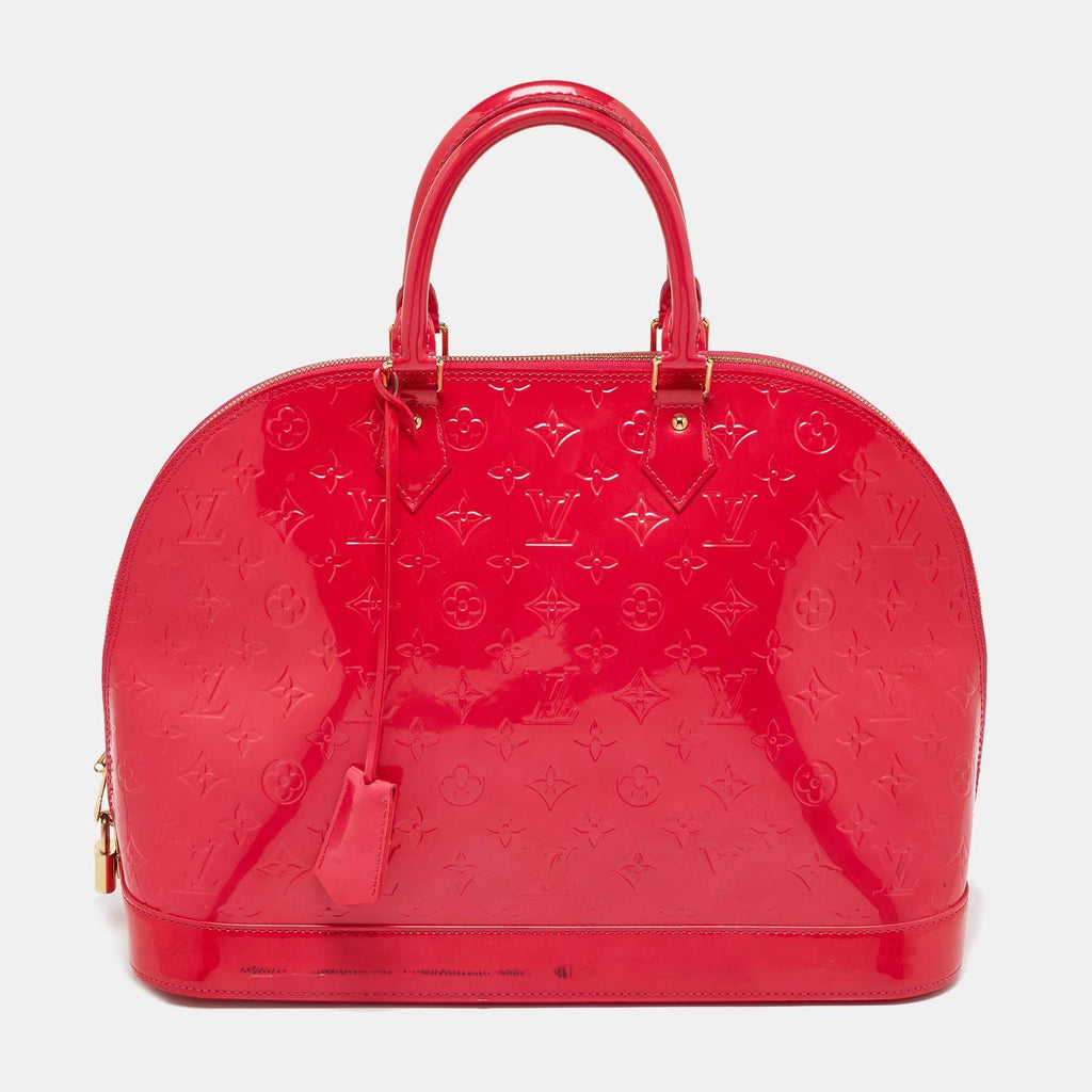Louis Vuitton Rose Pop Monogram Vernis Alma Gm Bag
