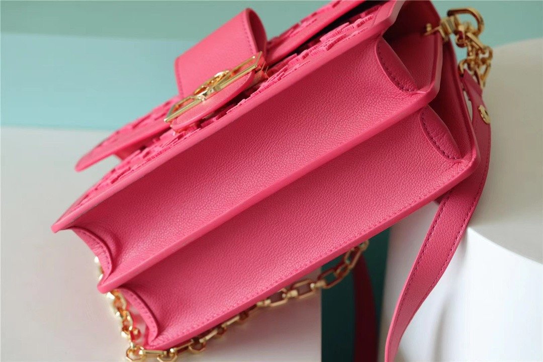 LV Mini Dauphine Monogram GlamIuo Pink For Women,  Shoulder And Crossbody Bags 9.8in/25cm LV M20747