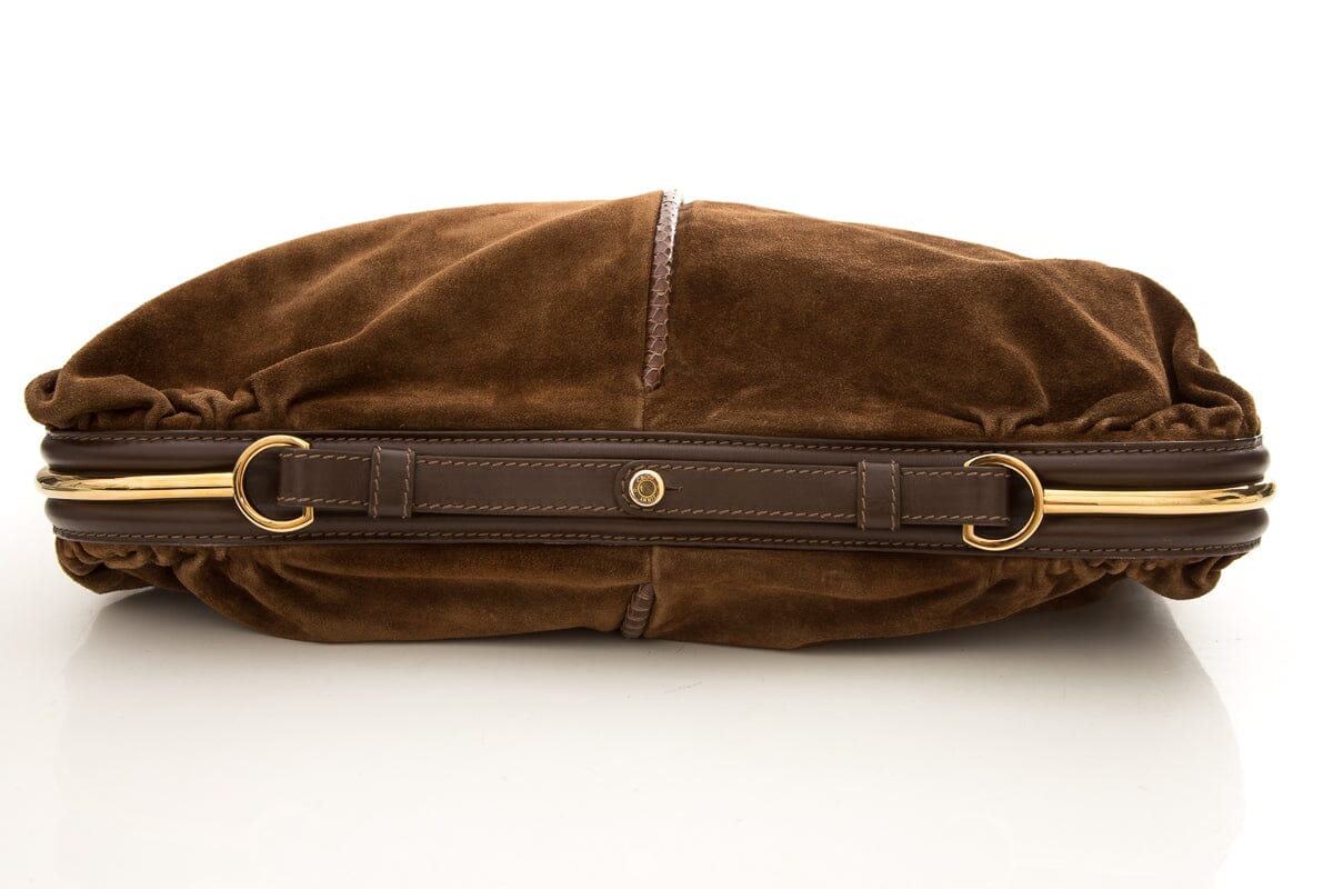 Jimmy Choo Brown Suede Shoulder Bag