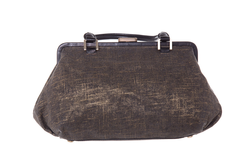 Halston Black & Gold Handbag NWT