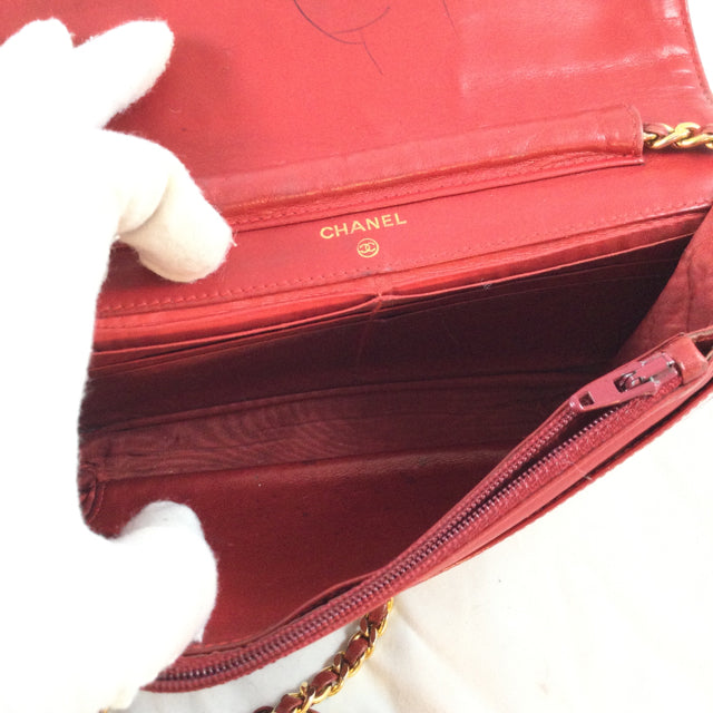 Chanel Patent Leather Wallet on a Chain