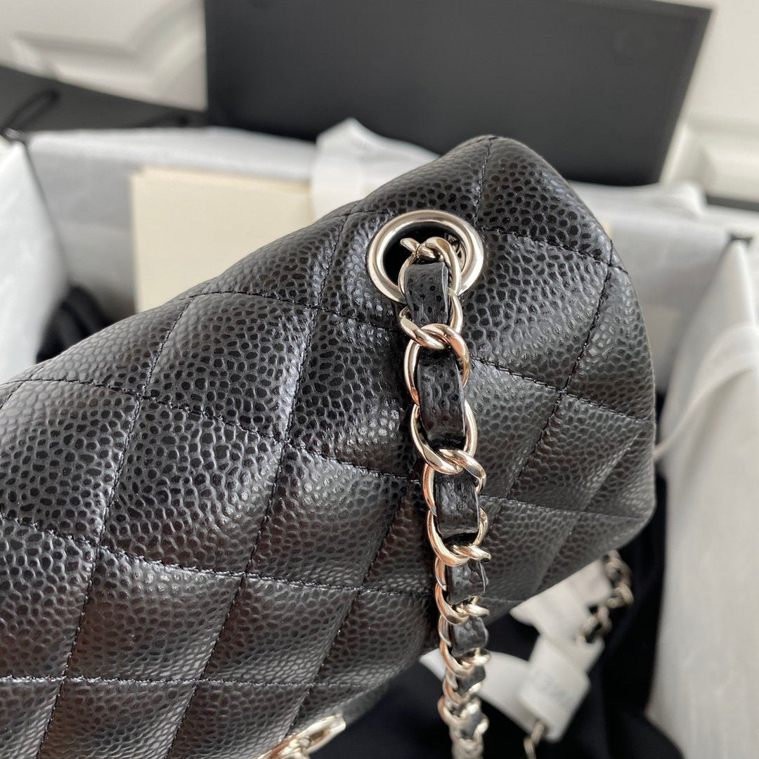 CHLMini Classic Handbag Black For Women 7.9in/20cm