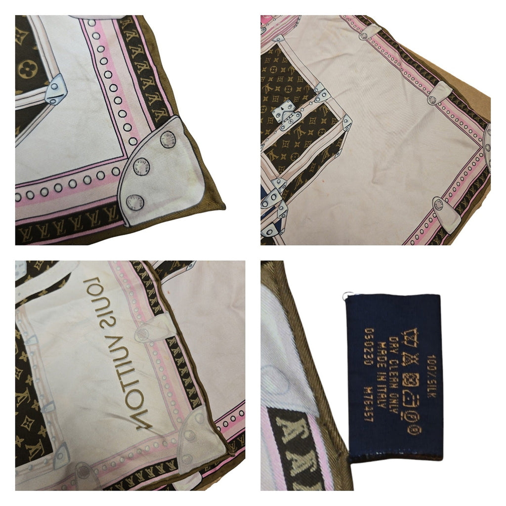 Louis Vuitton Silk Monogram Let’s Go Silk Square Scarf