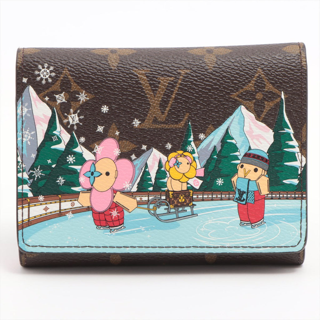 Louis Vuitton Monogram Portefolio Victoria M82622 Brown  Pink Compact Wallet