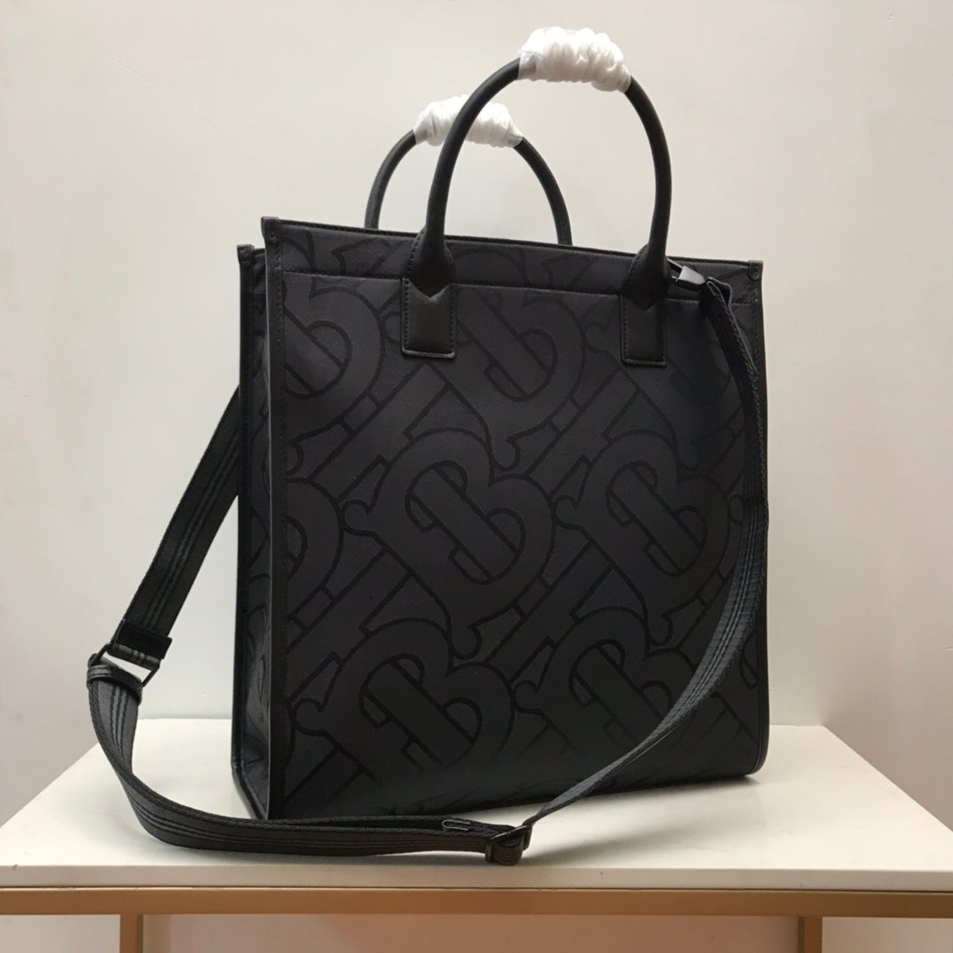 GLAMI Monogram Recycled Polyester Jacquard Tote Black For Women, Bags 14.8in/37.5cm