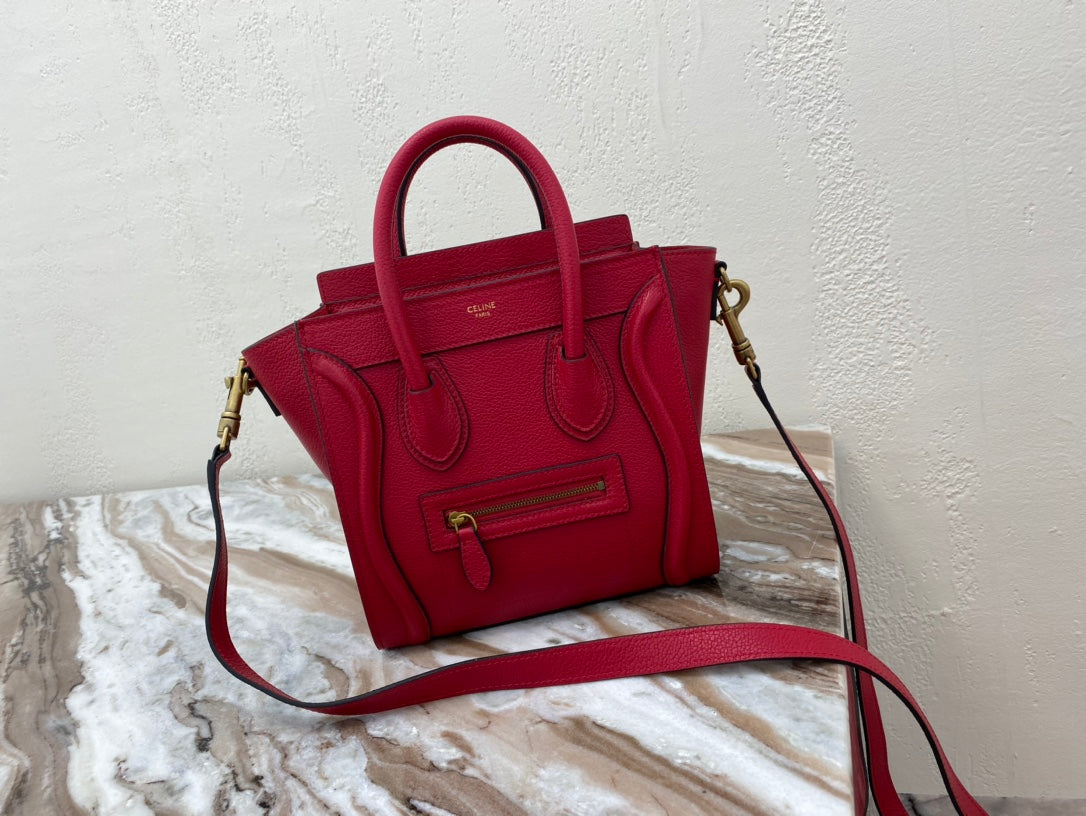 GLAMI Nano LuGucciage Bag In Drummed Red For Women 8in/20cmÃƒâ€šÃ‚Â 