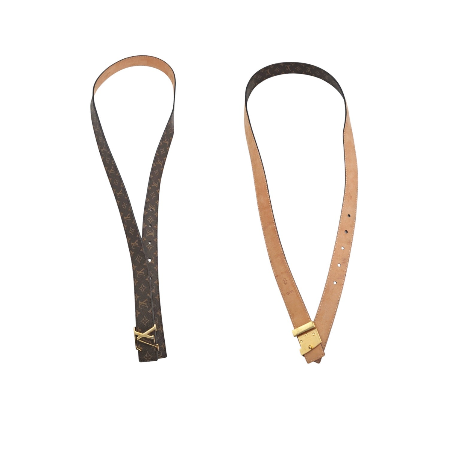 Louis Vuitton LV Initiales Monogram 25mm Belt Sz 95/38