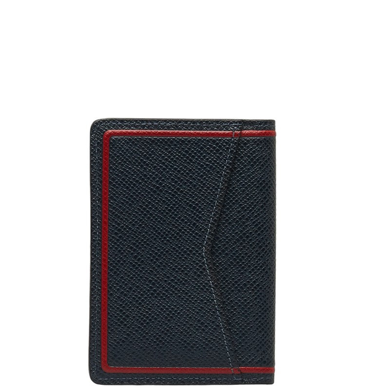 Louis Vuitton Taiga Organizer Du Posch Cardcase Passcase M63408 Blue Marine Navy Red Leather Men LOUIS VUITTON