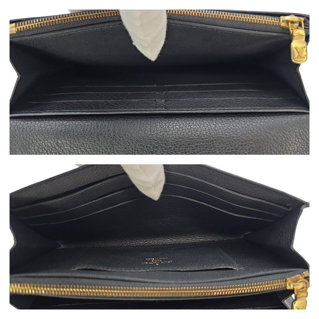 Louis Vuitton Black Calfskin LockMe Long Wallet
