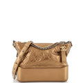 CHANEL Gabrielle Hobo Quilted Metallic Aged Calfskin Medium