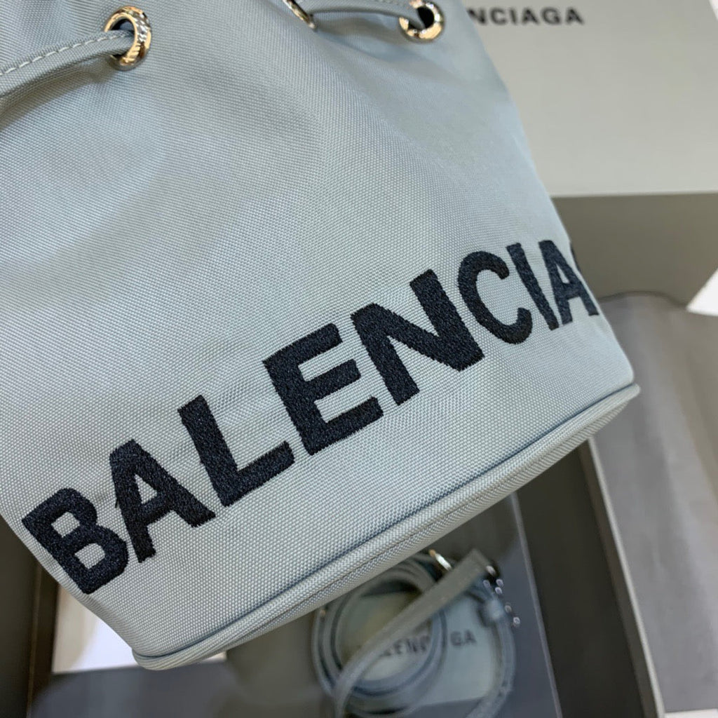 Balen Le Cagole MeGLAMIum Bucket Bag In Light Gray, For Women,  Bags 11.8in/30cm