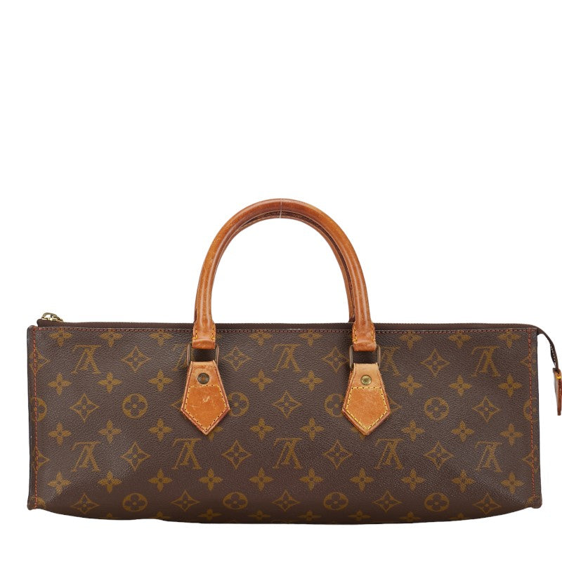 Louis Vuitton Monogram Sax Triangle Handbag M51360 Brown PVC Leather  Louis Vuitton