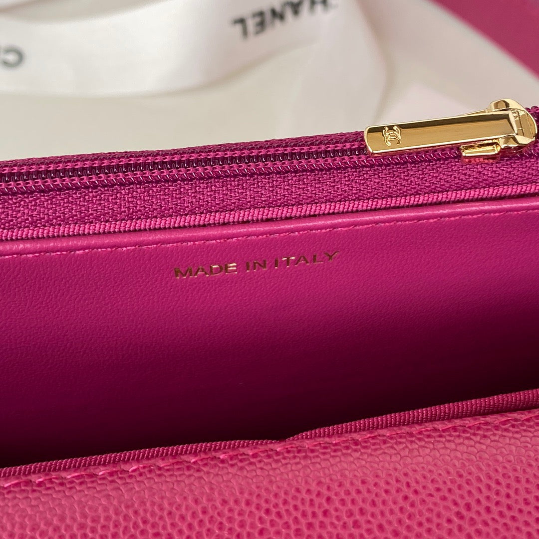 CHLSmall GlamIap Bag Gold Hardware Plum For Women Handbags, Shoulder Bags 7.5in/19cm AP2840