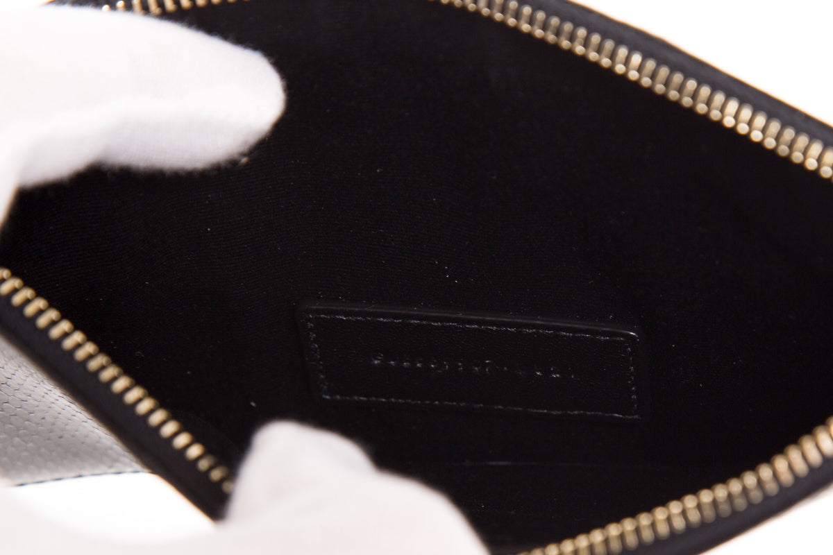 Saint Laurent Black Pouch with Gold Chain