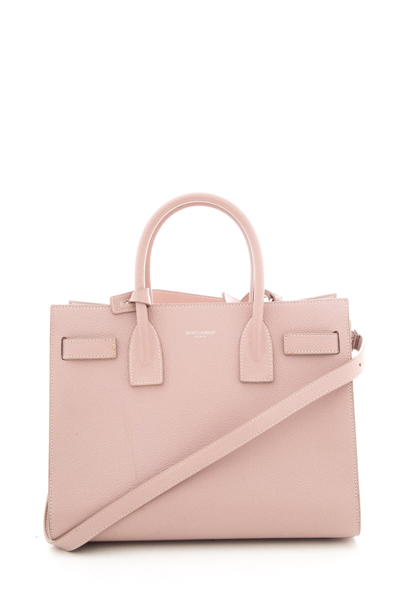 Saint Laurent Blush Sac De Jour Leather Handbag AS IS