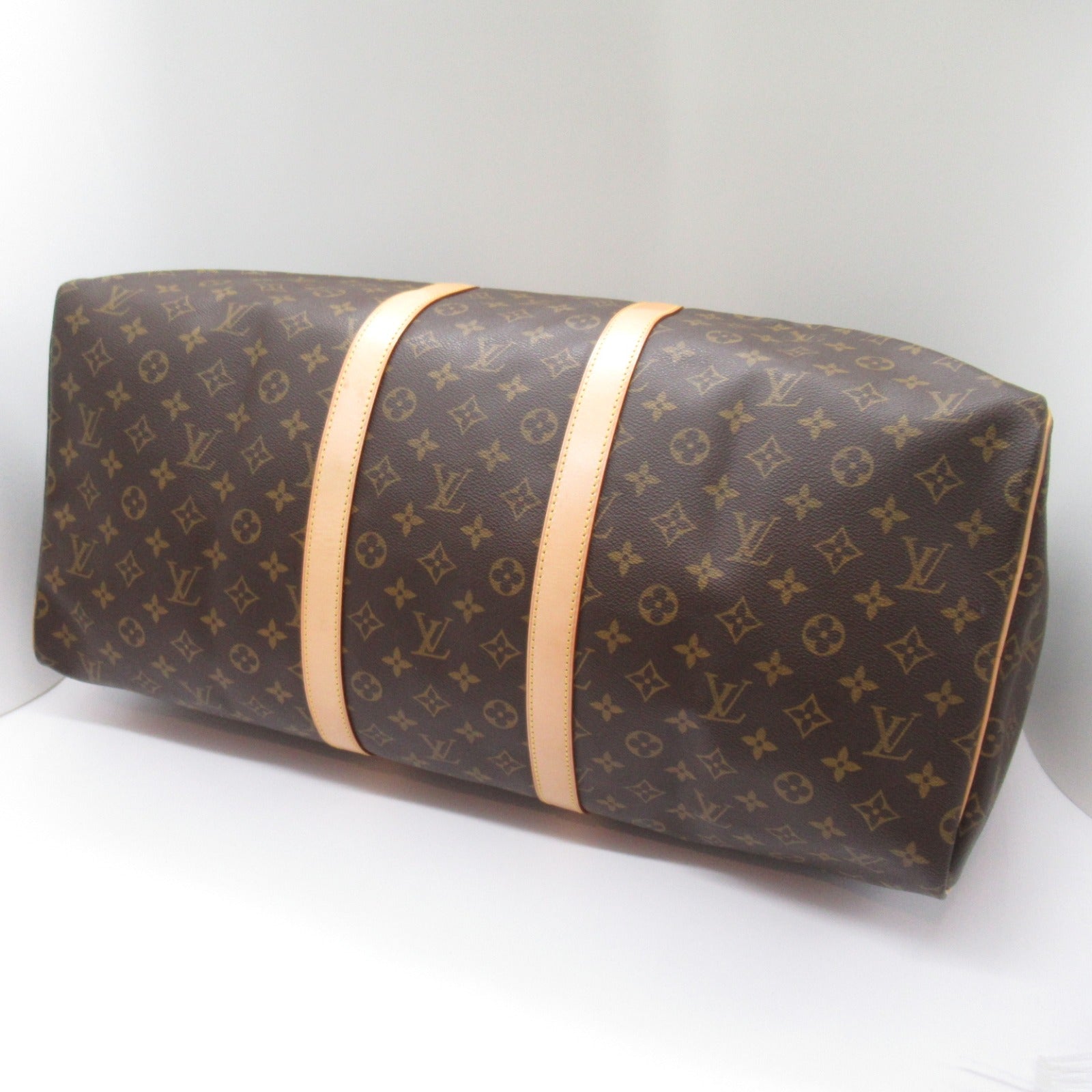 ルイ・ヴィトン LOUIS VUITTON キーポル55 ボストンバッグ ボストンバッグ バッグ PVCコーティングキャンバス モノグラム メンズ レディース ブラウン系 M41424 【中古】｜BRANDOFF