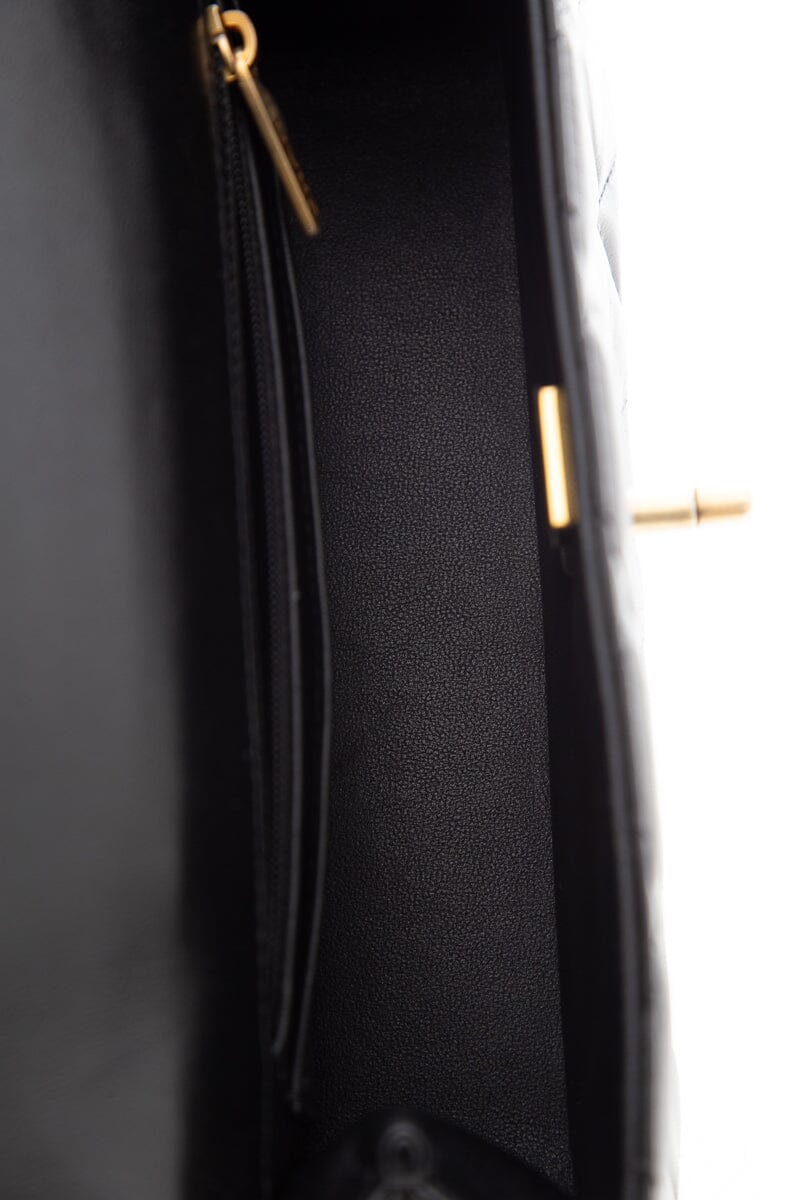 Chanel 2023 Black Lambskin Trendy Handle Flap Bag