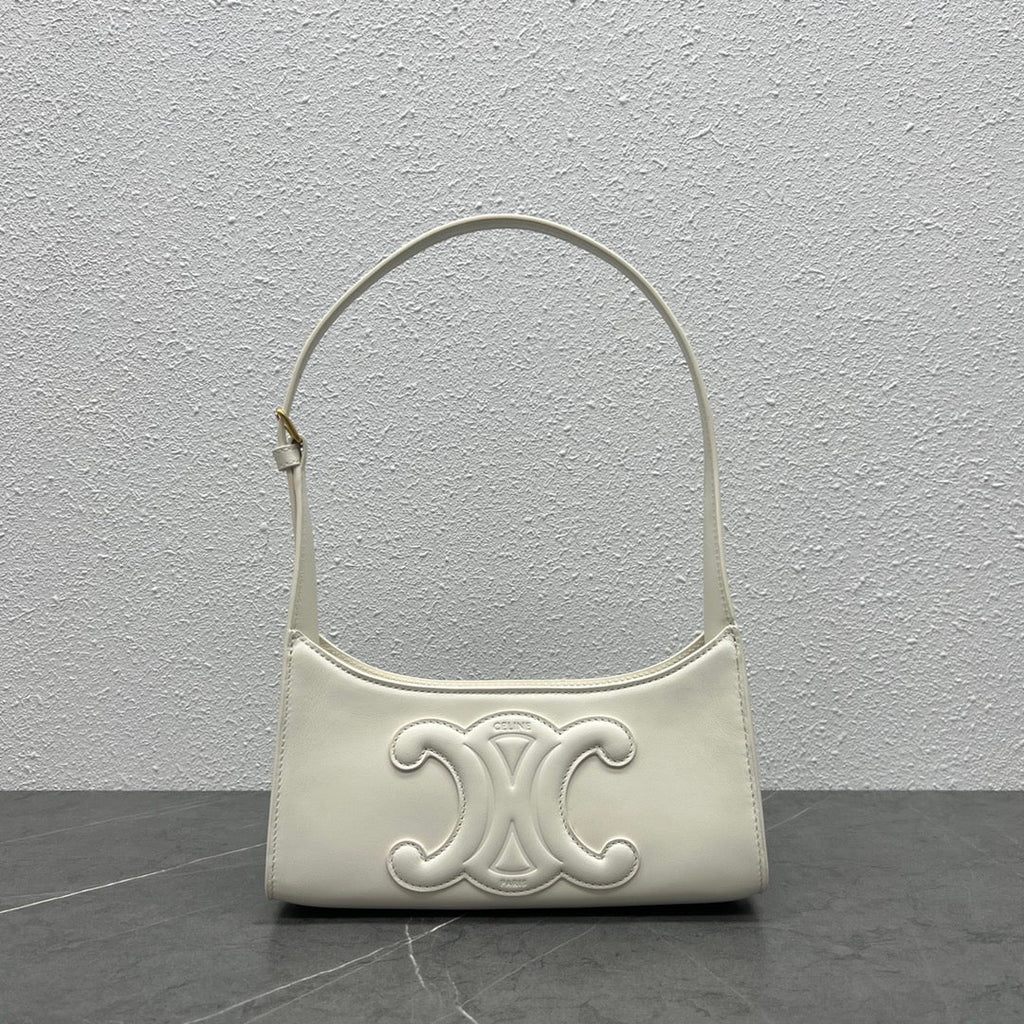 GLAMI Cuir Triomphe Shoulder Bag White For Women 9.4in/24cm