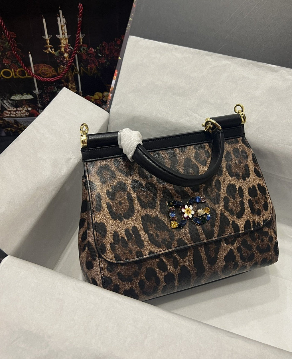 GLAMI Sicily Bag In Leopard-Print Pony Hair Multicolour For Women 10.2in/26cm GLAMI