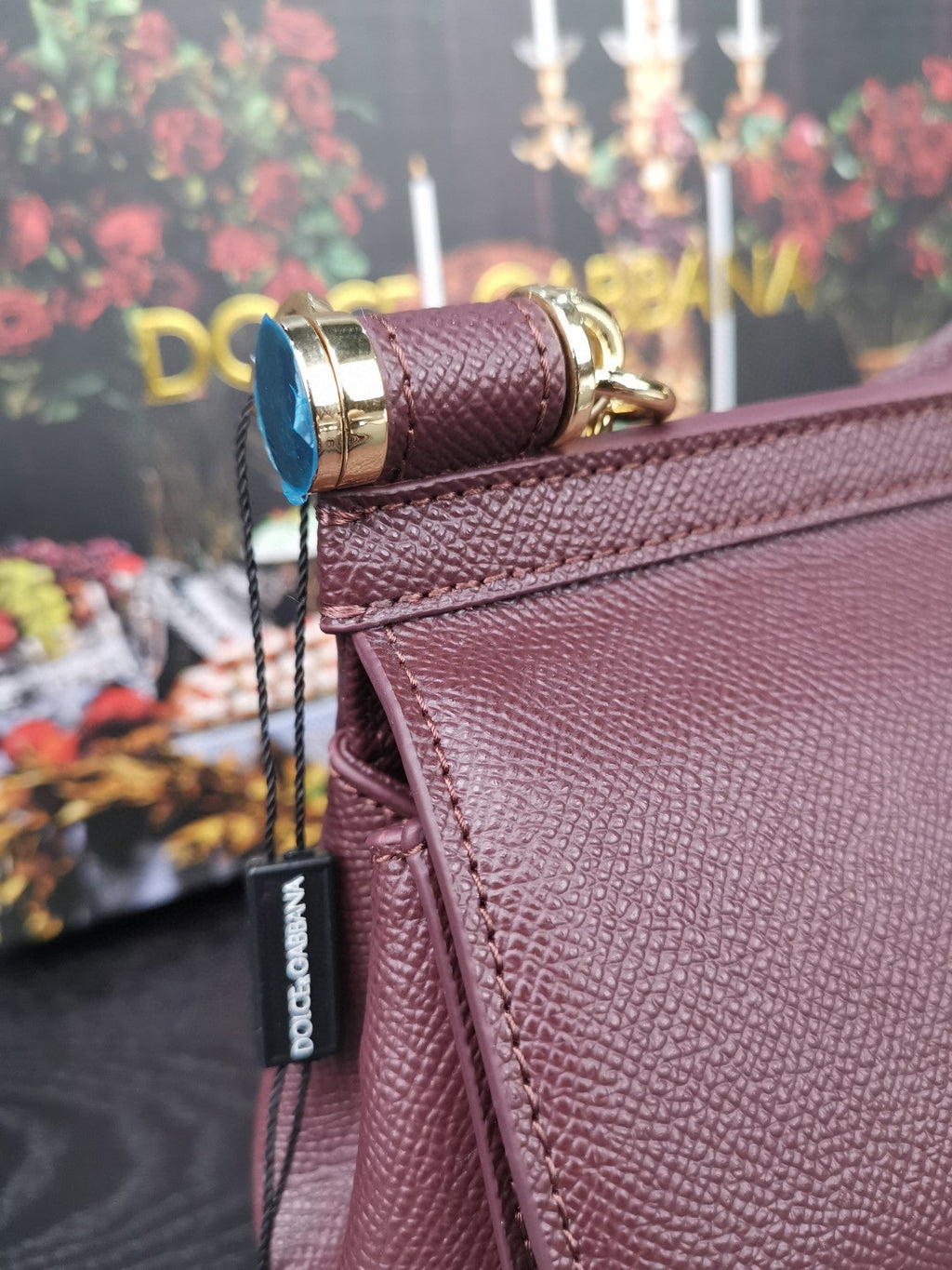 GLAMI Small Sicily Bag In Dauphine Burgundy For Women 7.5in/19cm GLAMI