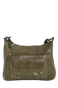 Nancy Gonzalez Green Genuine Crocodile Shoulder Bag