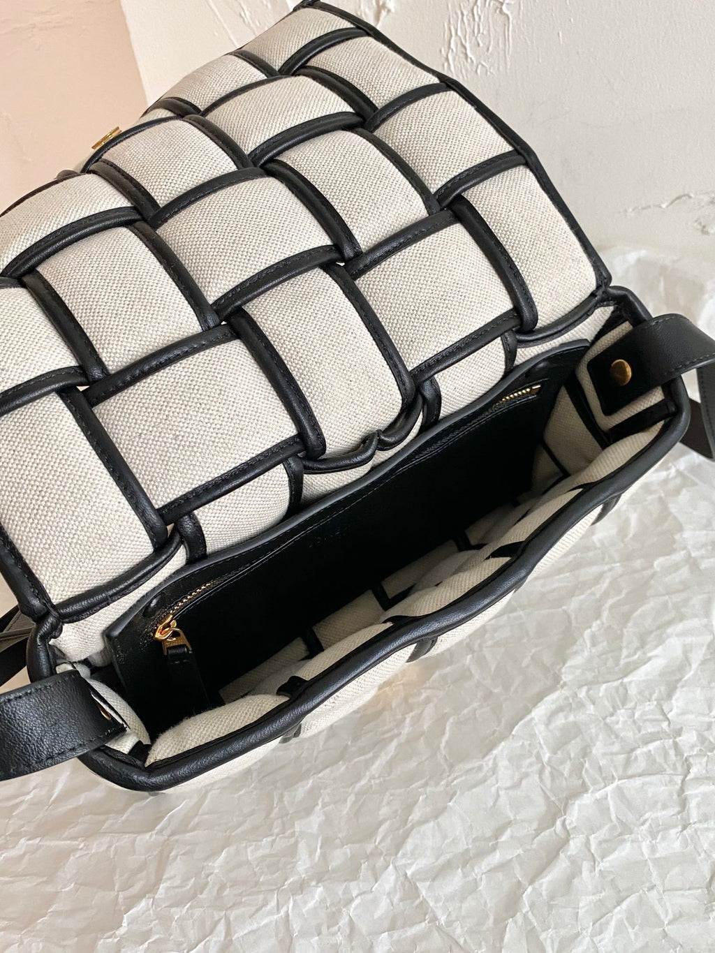 GLAMI Padded Cassette Beige And Black, For Women, Bags 10.2in/26cm 710210V2AJ19811