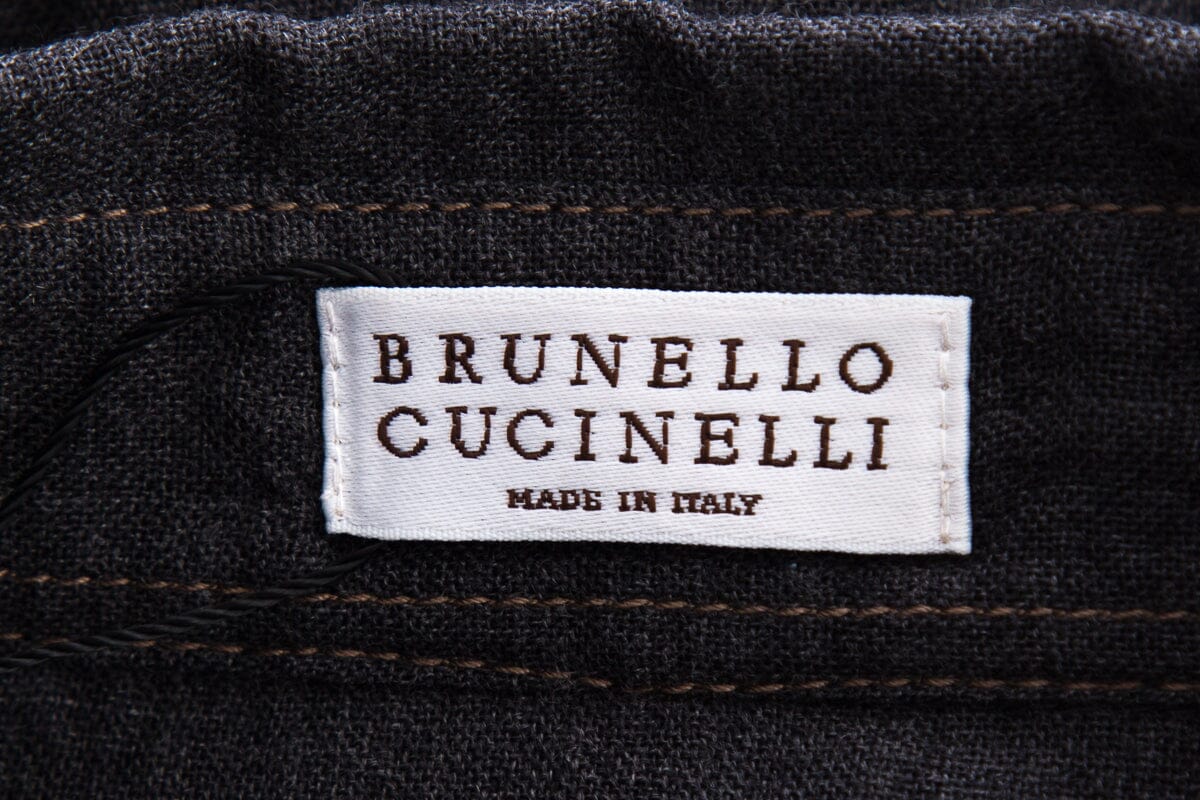 Brunello Cucinelli Dark Denim Snap Up Blouse SZ XL