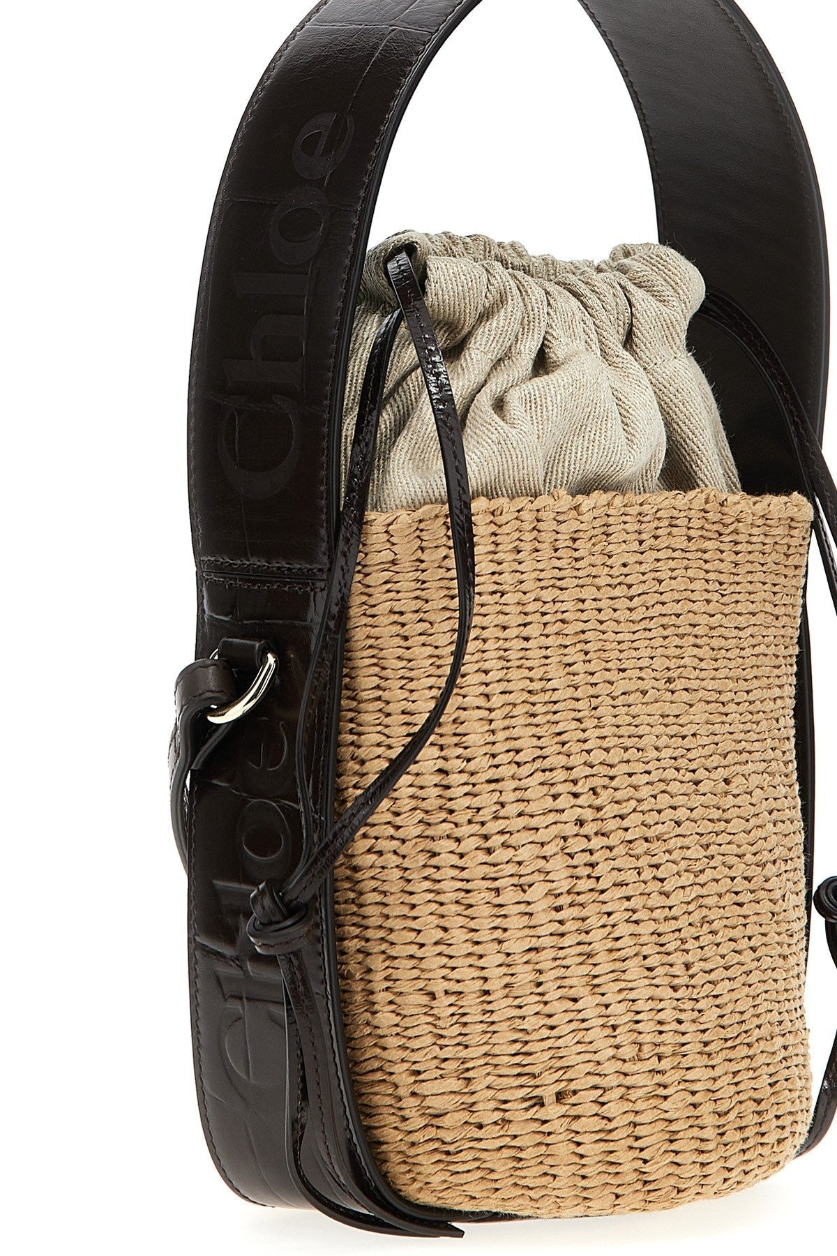 ChloÃƒÆ’Ã‚Â© Women Small 'Woody' Crossbody Bag In Woven Raffia And Pe