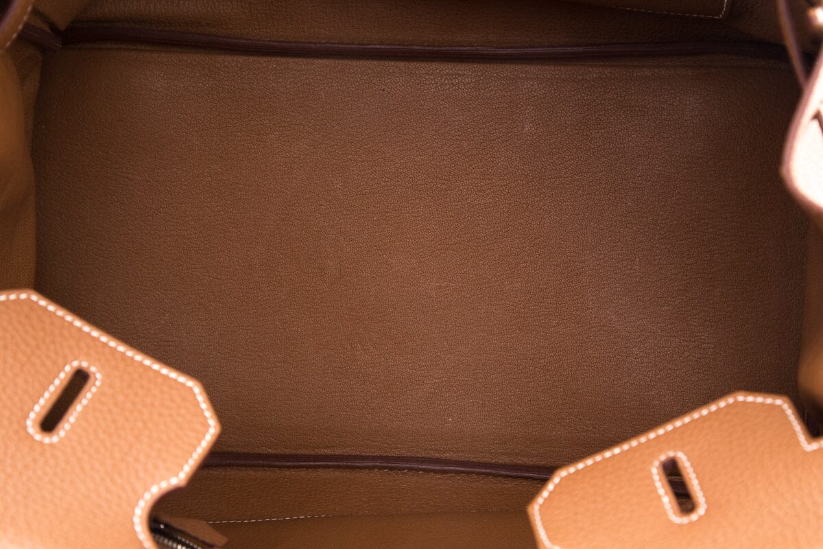 HermÃƒÆ’Ã‚Â¨s 35cm Gold Togo Birkin W/ Palladium Hardware