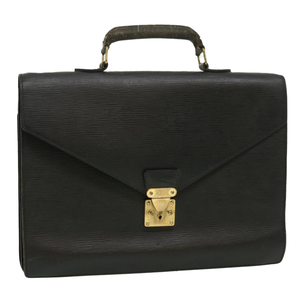 Louis Vuitton Epi Serviette Ambassador Business Bag Black
