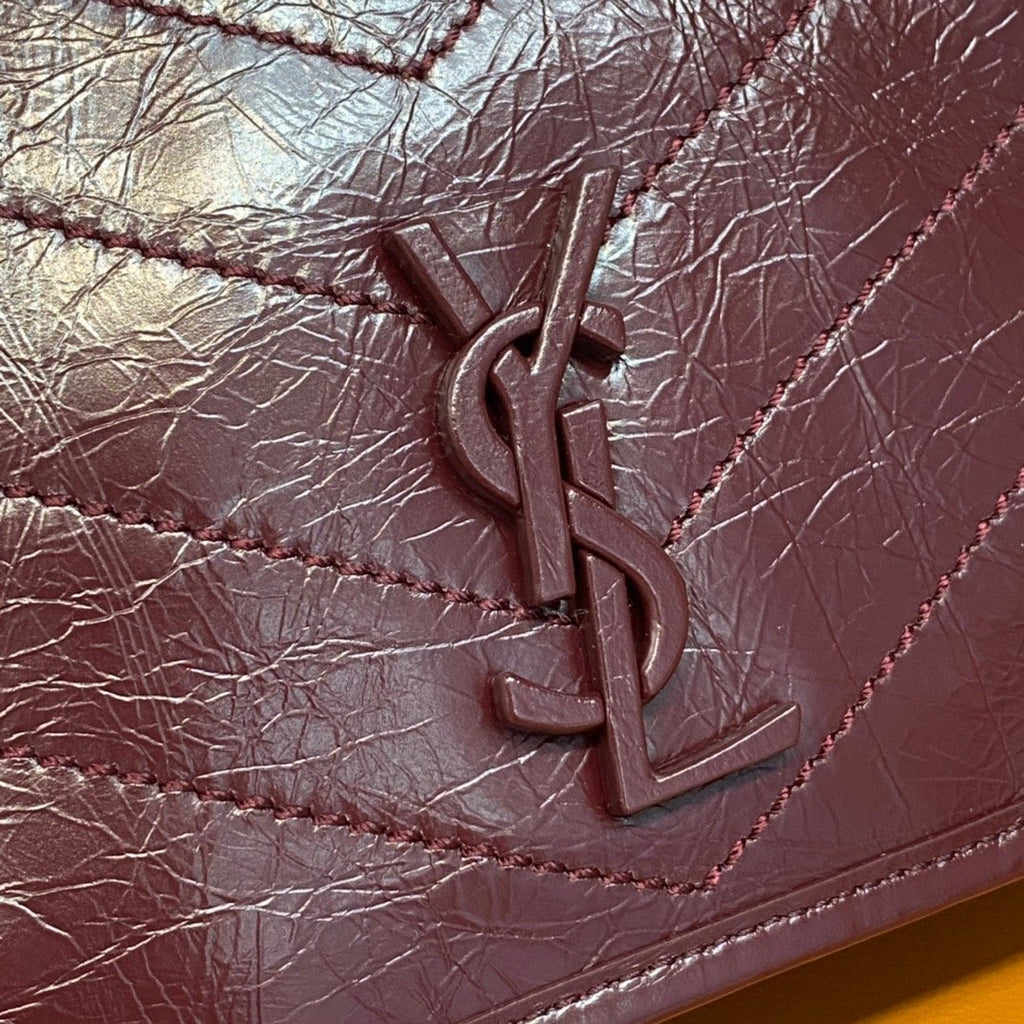 GLAMI Niki Wallets On Chain Burgundy For Women 7.5in/19cm